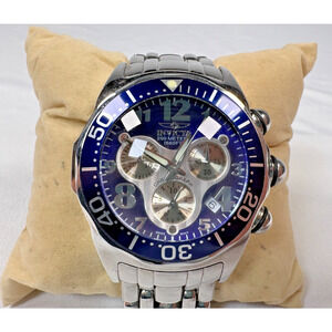 Invicta 3210 Pro Diver Chronograph Swiss 200M Blue Dial Stainless Steel Watch